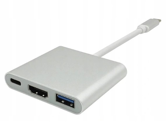 Przejściówka Adapter Usb-c Hdmi 4K Usb 3.0 Hub 3w1