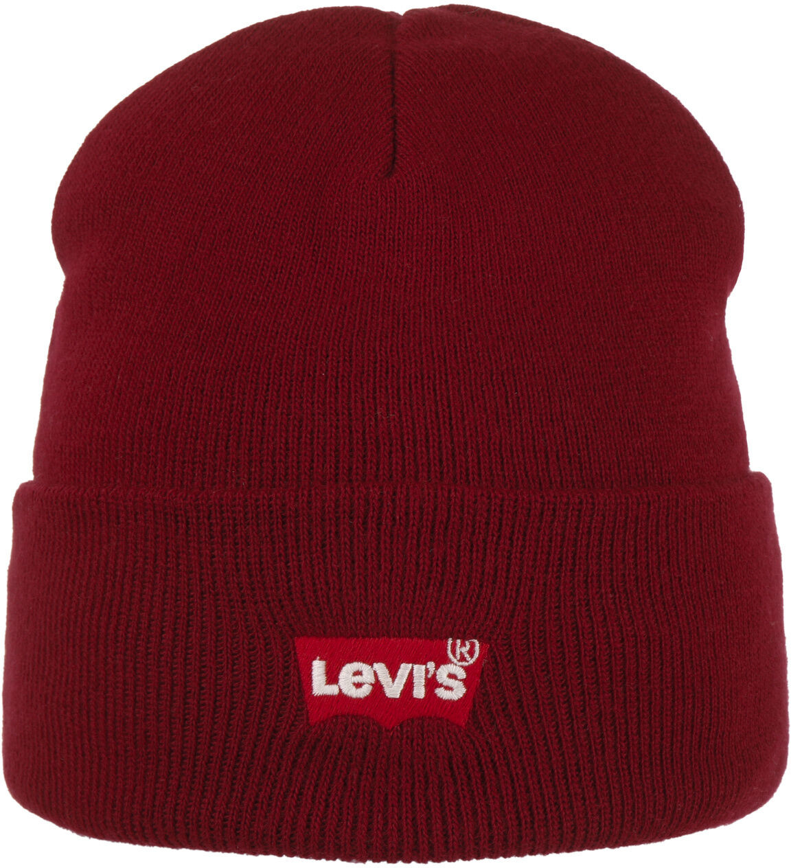 Czapka Beanie Red Batwing Slouchy by Levi s, bordowy, One Size
