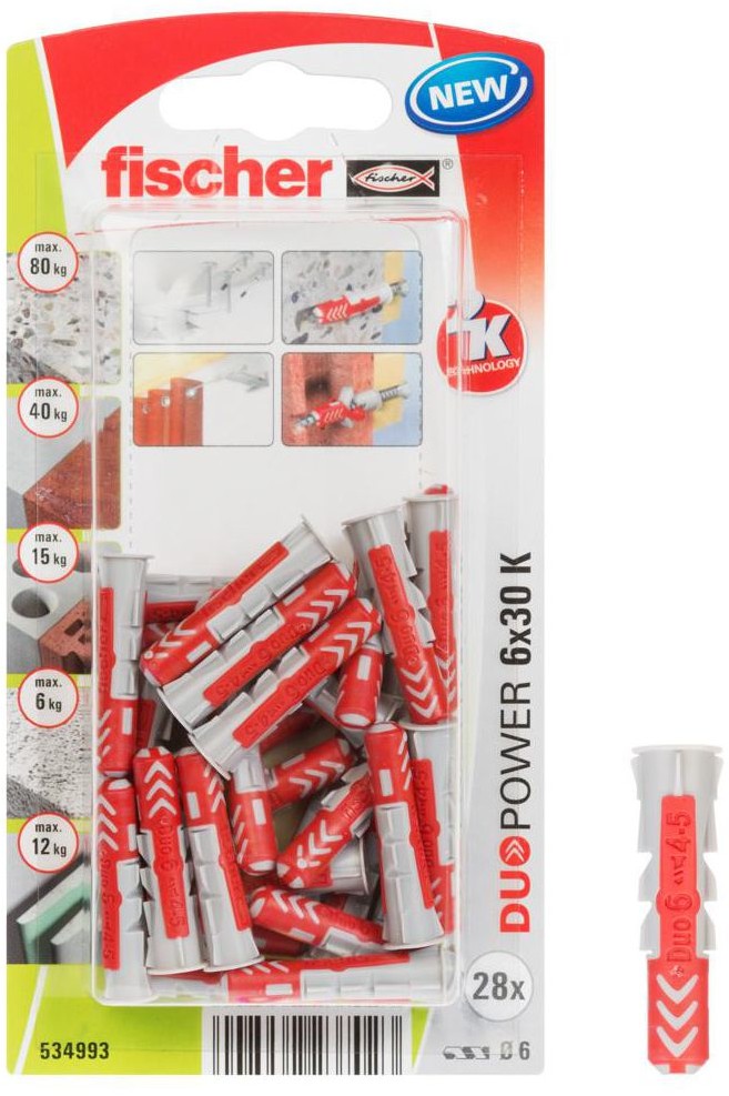 Fischer Koszulka uniwersalna 6 x 30 S K NV 28 szt. DUOPOWER