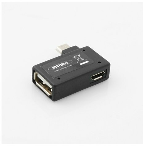 System-S kąt 90 ° gewinkelt wtyczka kątowa (prawa) na karcie Micro USB OTG USB on-the-go Host Cable Flash Drive połączenie do smartfona, tablet PC 48226763