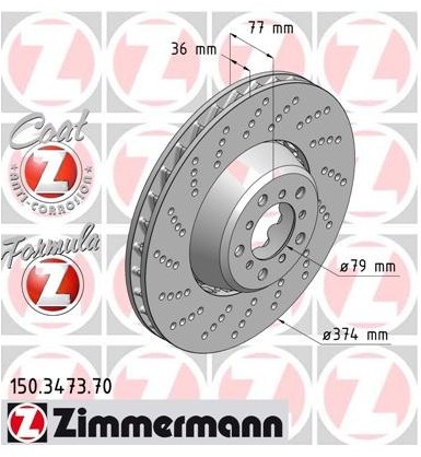 Zimmermann Tarcza hamulcowa 150.3473.70