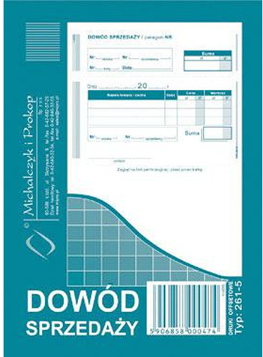 Michalczyk i Prokop - druki Druk-dowód sprzedaży A6 261-5 DR68MP
