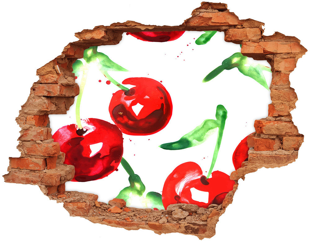 Wallmuralia.pl Samoprzylepna naklejka beton Wiśnie