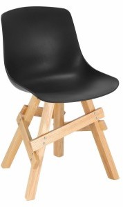 D2.Design Krzesło Rail czarne/ dębowe 204632