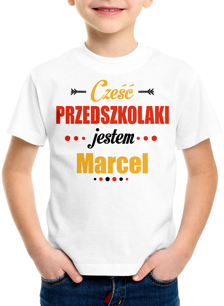 Poczpol Cześć przedszkolaki jestem (imię) - koszulka dziecięca 42469-M