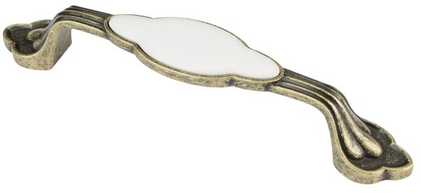 Schaffner Uchwyt Lesbos 128 mm stare złoto biały ULEPAT128