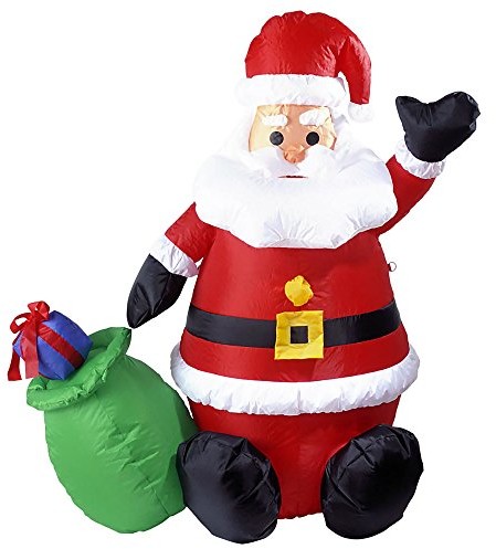 Widmann Andreas  nadmuchiwane Święty Mikołaj z workiem, dekoracja z oświetleniem 7503B