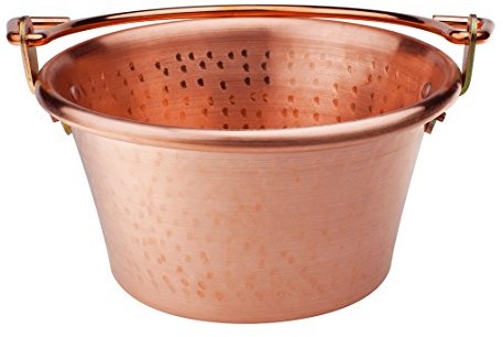 Pentole Agnelli Family Cooking kocioł w kolorze miedzi, z uchwytem z mosiądzu, kolor miedziany, 32 cm COCM44M32