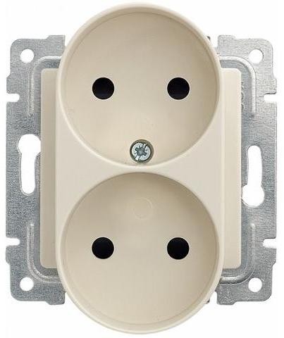 KOS Elektro System Vena kremowy gniazdo podwójne do ramki kos_510346