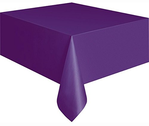 Unique Party Supplies Obrus z tworzywa sztucznego, ok. 2,7 mx1,4 m., Deep Purple, 274 Lx137 W centimeters (5088)