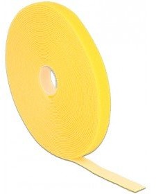 DeLock DeLOCK Kabelbinder zapięciem na rzepy 1 szt L10 M X B13 MM rolka Żółty 18736