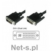 Techly Kabel monitorowy DVI-I/DVI-I M/M 24+5 Dual Link 1,8m (305199)