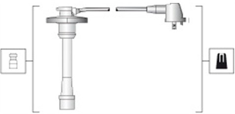 MAGNETI MARELLI Zestaw przewodów zapłonowych 941318111274