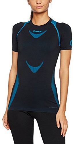 Kempa Base Layer Attitude Pro Women z krótkim rękawem koszulka funkcyjna dla kobiet Niebieski, wielokolorowa, M/L 200205901_schwarz/kempablau_M/L