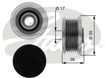 GATES Alternator - sprzęgło jednokierunkowe GATES OAP7077