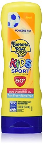 Banana Boat Kids Tear-Free, Sting-Free Broad Spectrum sunscreen balsam do uprawiania sportu, SPF 50 +  6 ounce 488054