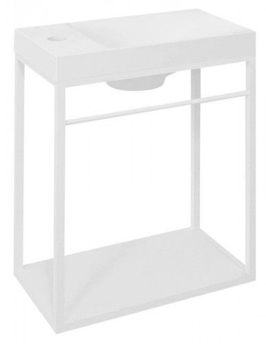 Sapho Wspornik pod umywalkę z półką 39,5x45x21,7cm, biały mat LOFT AR502