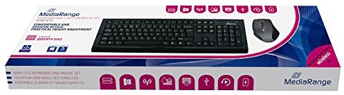 MediaRange mros1 04uk z klawiaturą QWERTY Czarny MROS104UK