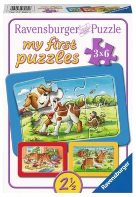 Ravensburger Układanka 3 x 6 elementów Zwierzęta  OD 199 ZŁ! GXP-675708