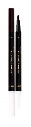 Makeup Revolution London London Revolution PRO Day & Night Brow Pen kredka do brwi 1,6 ml dla kobiet Dark Brown