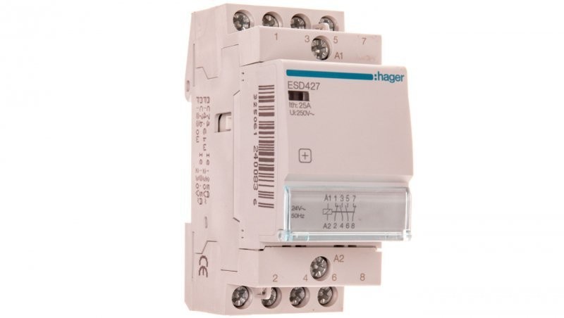 Hager polo Stycznik modułowy 25A 2Z 2R 24V AC ESD427 ESD427