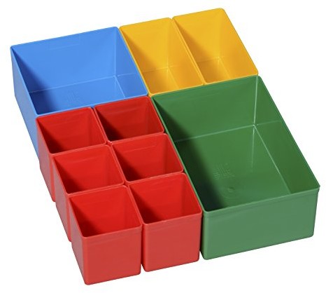 Allit zestaw pudełek wkładek 270 X 216 X 63 mm do walizek i szuflad, wielokolorowa