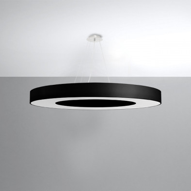Sollux Lighting Żyrandol SATURNO SLIM 90 czarny 2BM