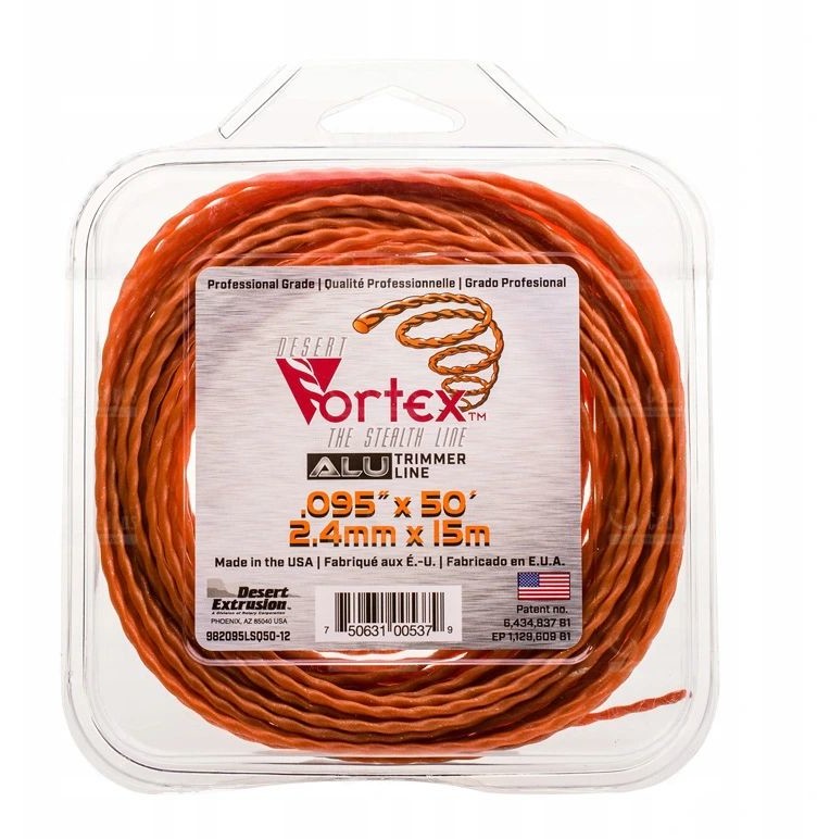 Żyłka tnąca Vortex Spiralna Aluminium 2,4 mm 15 m