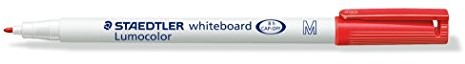 Staedtler 301  2 Lumocolor Whiteboard M-koronka około 1.0 MM, 10 sztuk w kartonie etui na długopis, czerwony 301-2