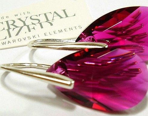 Swarovski Certyfikat Piękne duże kolczyki SREBRO