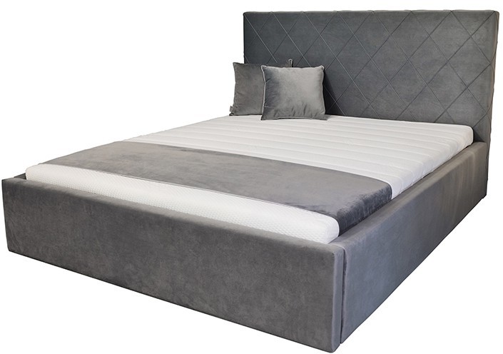 BED Łóżko CARLO DESIGN tapicerowane Rozmiar 200x200 Tkanina Grupa II Pojemnik Bez pojemnika