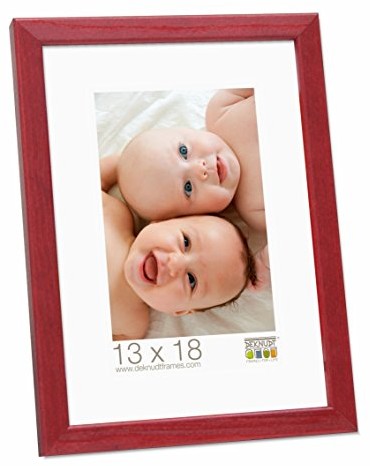 Deknudt Frames Deknudt ramki na zdjęcia, drewno, koniec, czerwony, 15 x 20 cm S41JL4-15.0X20.0