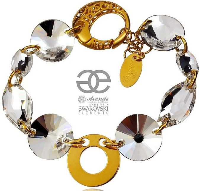 Swarovski Arande Bransoletka Gwiazd CRYSTAL ZŁOTE SREBRO 4682564671