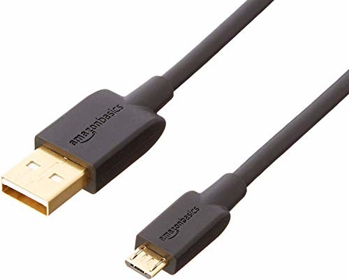 AmazonBasics 7A82V4 Kabel Połączeniowy USB 2.0 Wtyczka USB-A na Wtyk Micro-USB-B 0,9 m Czarny 7A82V4