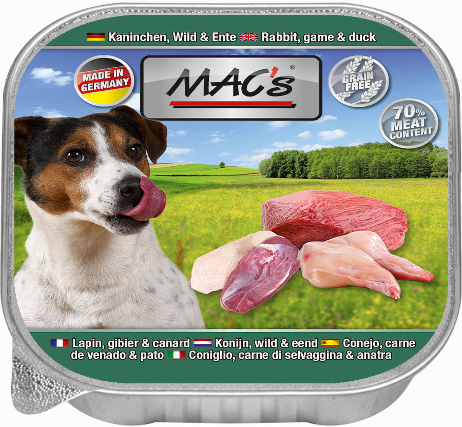 Macs Adult Królik z dziczyzną i kaczką Mokra Karma dla psa op 150g