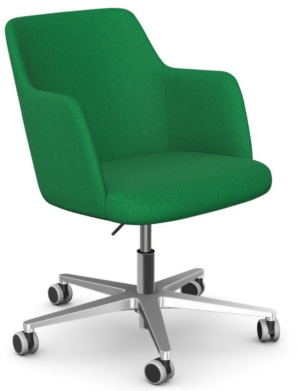 Intarseating Fotel gabinetowy NOMA podstawa chrom, z podłokietnikami KB-NOMA-TT-420-01