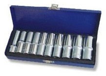 Jonnesway Komplet nasadek długie wkładka / kaseta 10 elementów, 10-24 mm