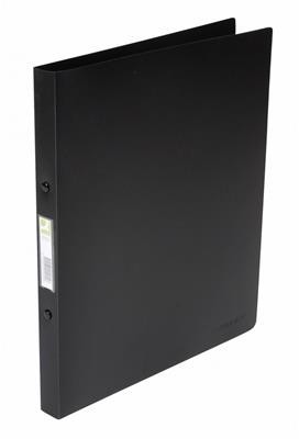 Q-CONNECT Segregator ringowy PP A4/4R/16mm transparenty czarny KF02923