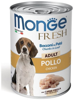 Monge Fresh Dog Karma dla psa Kurczak w cieście 400g