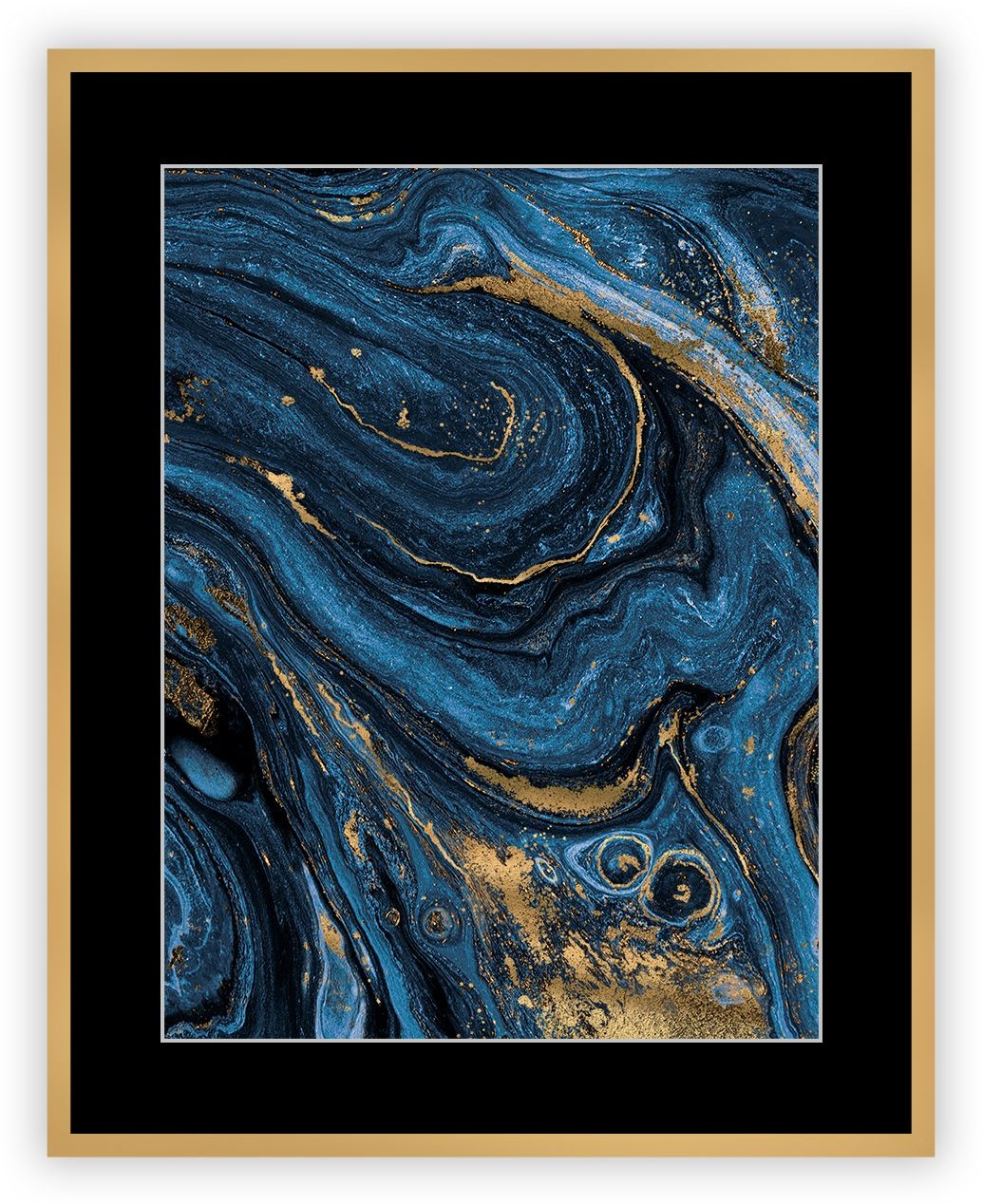 Dekoria Obraz Abstract Blue&Gold II 40 x 50cm 183-052-00