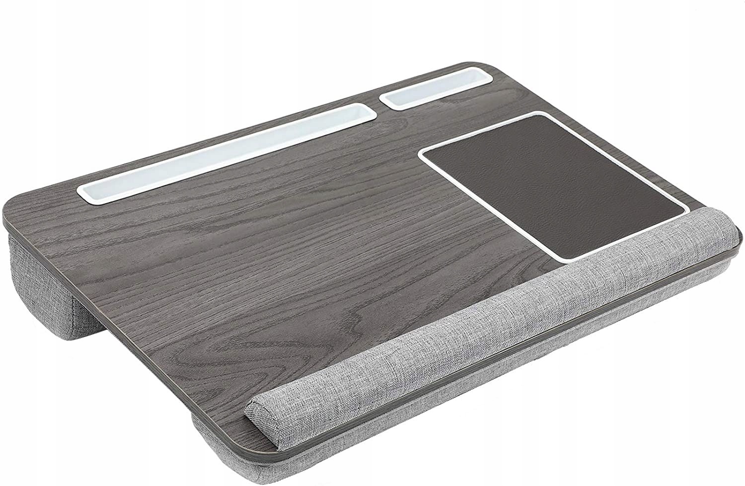 Podstawka Pod Laptopa Drewno Ergonomiczna Szara