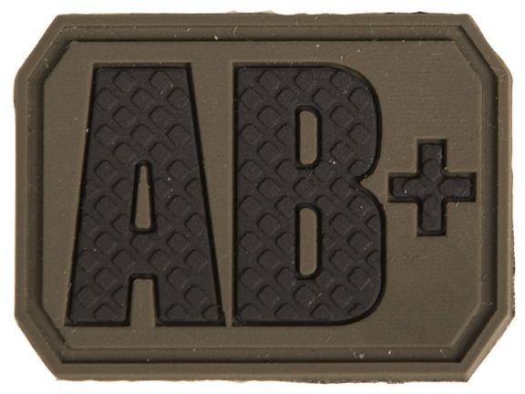 Mil-Tec Emblemat z grupą krwi AB+ olive (16831501) 16831501
