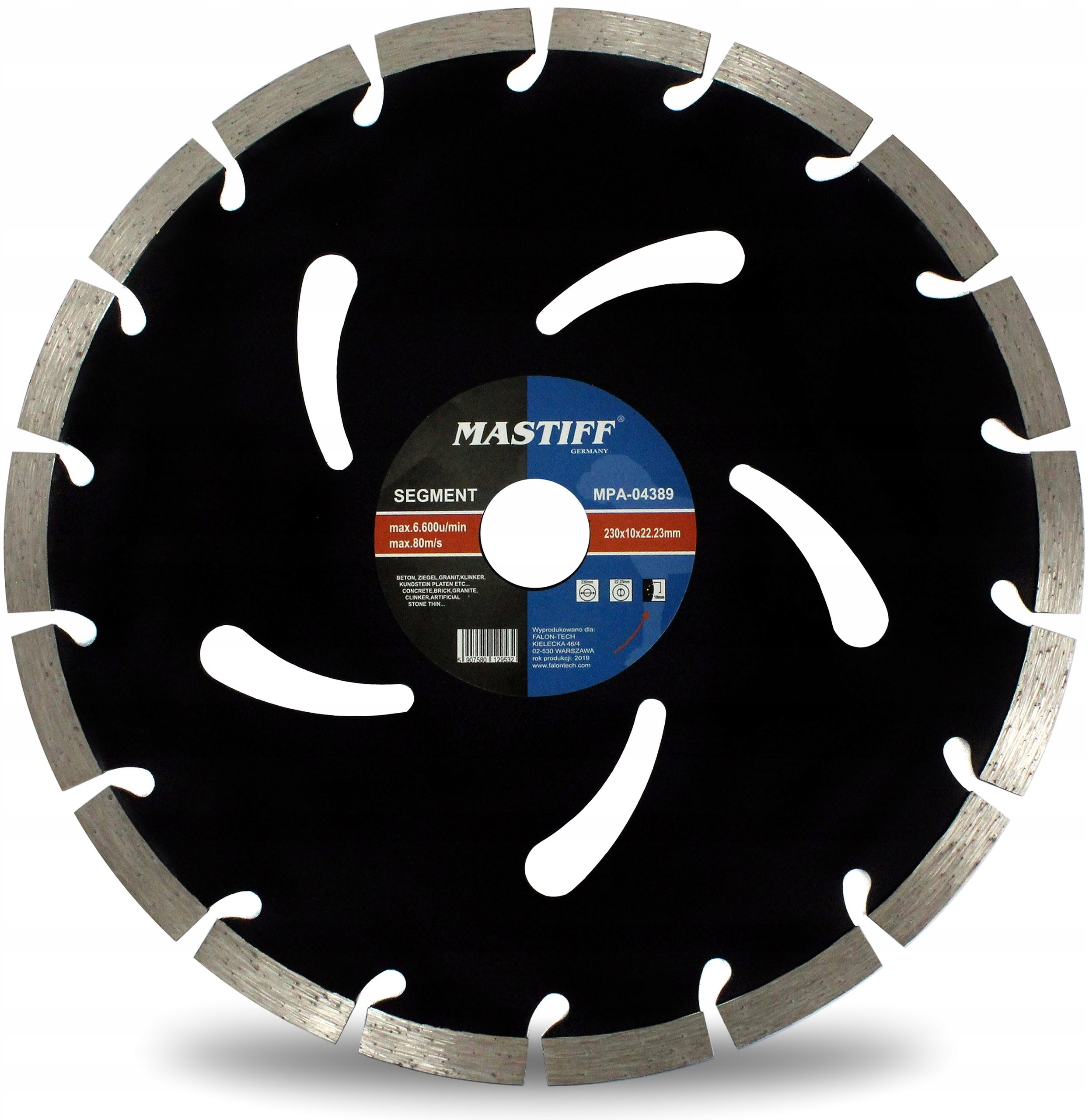 Tarcza Diamentowa 230 mm Segment Mastiff cz