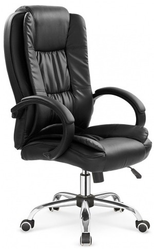 Czarny ergonomiczny biurowy fotel obrotowy - Loko