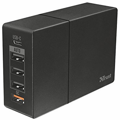 Trust 22502 Urban niezwykle szybkie uniwersalny-ładowarka z 5 portami USB, 52 W Czarny 22502