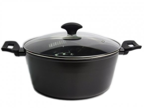 Ambition CARBON GARNEK Z POKRYWKĄ 28 CM POWŁOKA QUALUM BASIC STONE INDUKCJA 84532
