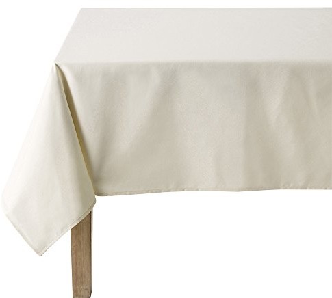 COUCKE obrus kwadratowy Uni kremowy, bawełna, 180x180 cm 3152192123511