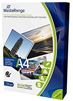 MediaRange Papier fotograficzny , DIN A4, 130 G/M, matowa MRINK101