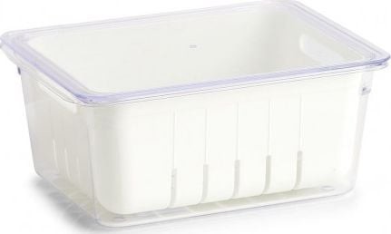Zeller Pudełko do lodówki plastik biały 22,5x17,5x10 cm 14737