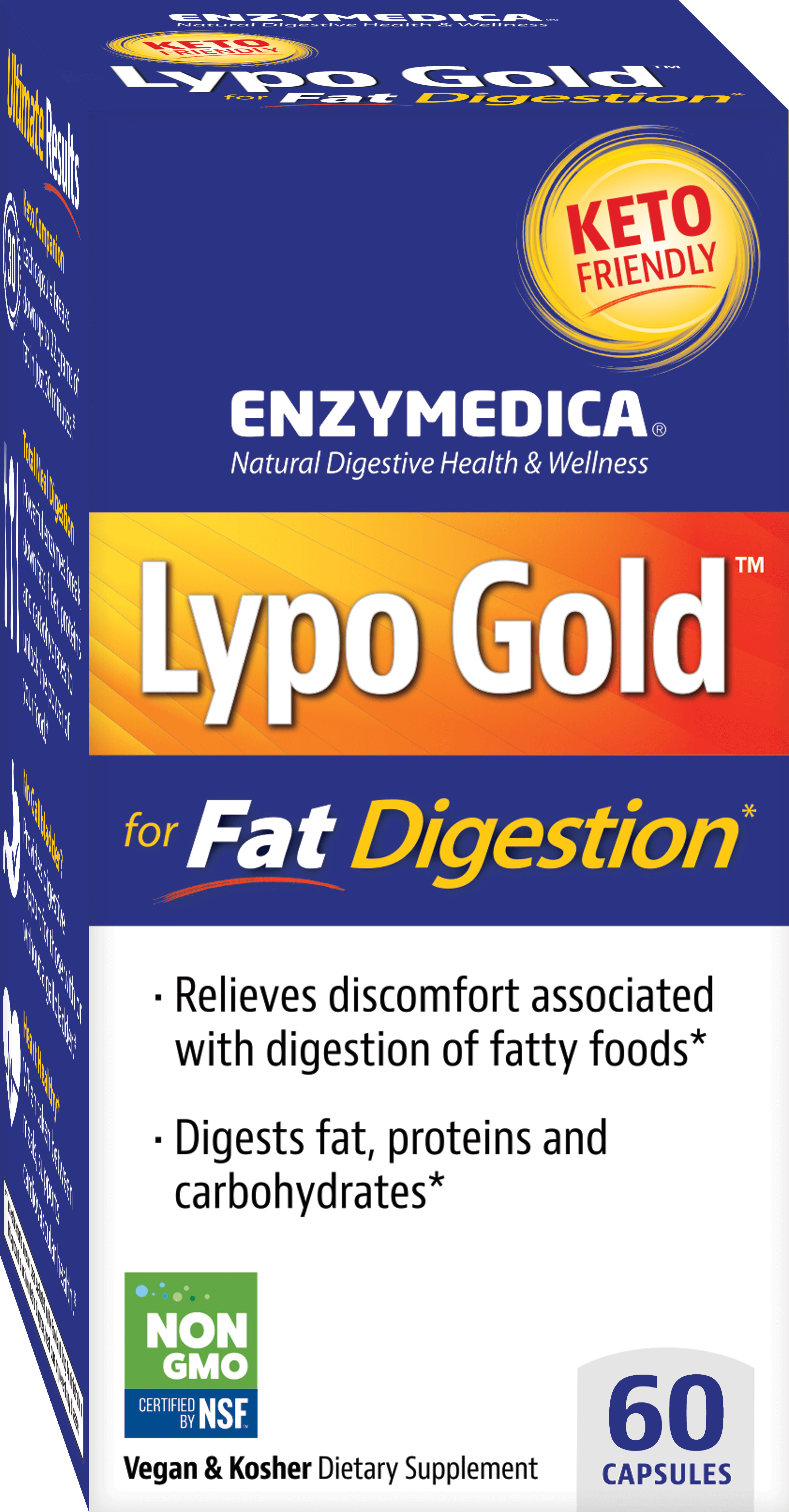 Enzymedica ENZYMEDICA Lypo Gold (Wspomaga układ trawienny) 60 Kapsułek